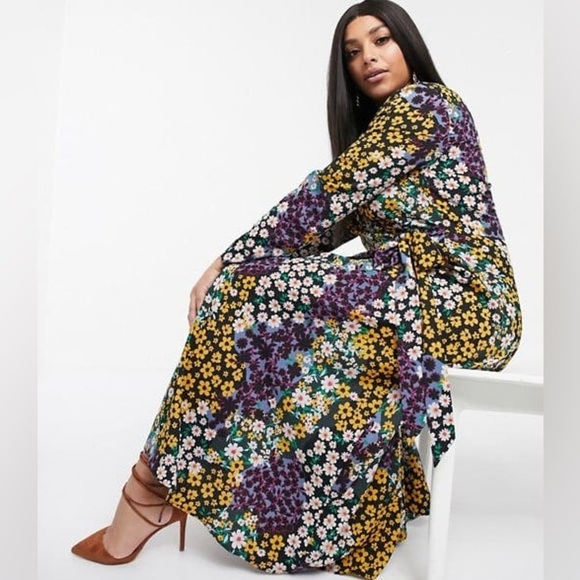 ASOS Floral Trapeze Maxi Dress - Picture 10 of 11